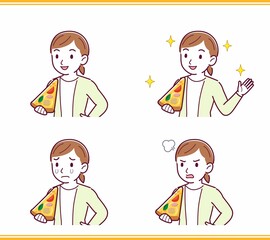 ピザを食べる人