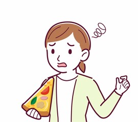 ピザを食べる人