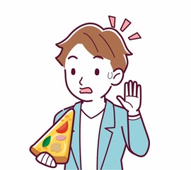 ピザを食べる人