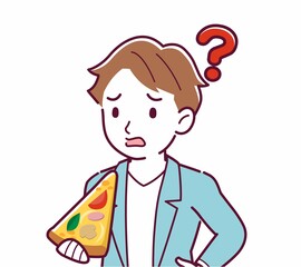 ピザを食べる人