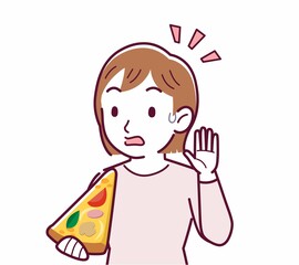 ピザを食べる人