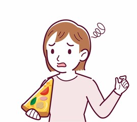 ピザを食べる人