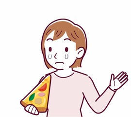 ピザを食べる人