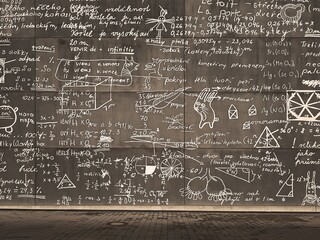 math formulas on blackboard