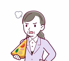 ピザを食べる人