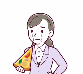 ピザを食べる人