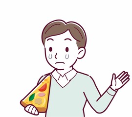 ピザを食べる人