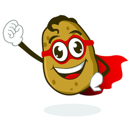 potato mascot cartoon in vector