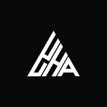 Y H A letter logo vector design on black color background. yha icon