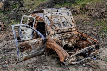 burnt out car