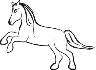 Pferd Vektor Wandtattoo