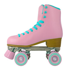 Pink Retro Roller Skate - 422040841