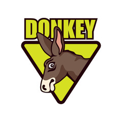 donkey logo isolated on white background. vector illustration