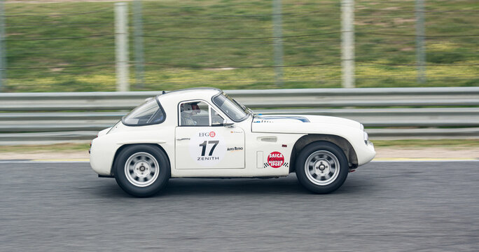 Circuit of Jarama, Madrid, Spain; April 03 2016: TVR Griffith 200 in a classic car race at the Jarama circuit