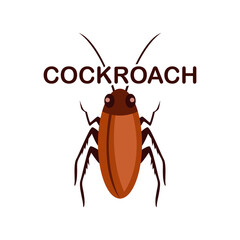cockroach logo isolated on white background vector illustration
