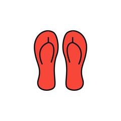 flip flops icon. Signs and symbols can be used for web, logo, mobile app, UI, UX