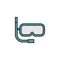 swimming mask icon. Signs and symbols can be used for web, logo, mobile app, UI, UX