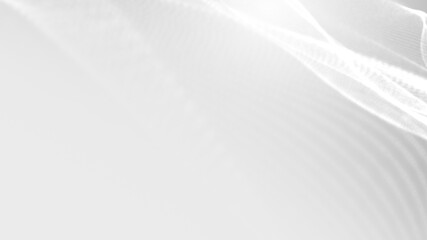 Obraz premium Dot white gray wave light technology texture background. Abstract big data digital concept. 3d rendering.