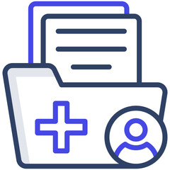 Obraz premium An icon design of medical folder