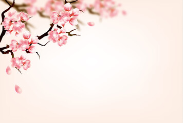 ノスタルジックなアジアの花の背景