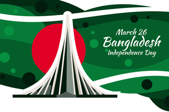 March 26, Independence day of Bangladesh Vector Illustration. Suitable for greeting card, poster and banner.