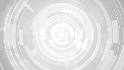 Circle white gray bright technology Hi-tech background. Abstract graphic digital future concept design.