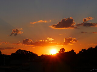 sunset beams