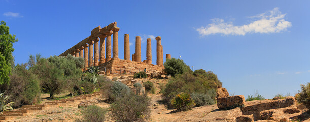 Tal der Tempel, Archäologische Stätte, Agrigent, Sizilien, Europa, Panorama