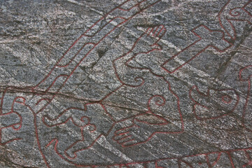 Rock Carving With Runes Calls