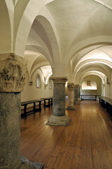 Abbey of Santa Maria di Chiaravalle of Fiastra, the refectory, Tolentino, District of Macerata, Marche, Italy, Europe