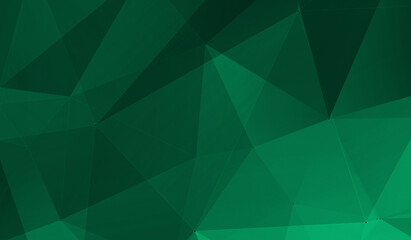 Green gradient Abstract Triangle Background. 3D Triangles. Modern Wallpaper.