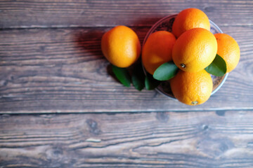 Yellow oranges, a popular fruit that Chinese people decorate during the Chinese New Year.