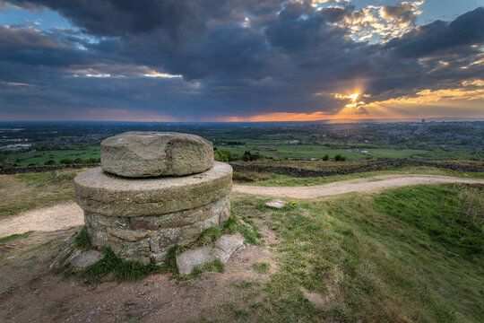 Dramatic Sunset over Hartshead Pike
