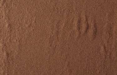 Cinnamon ground, background and texture, top view