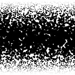 Background with irregular, chaotic dots, points, circle. Abstract monochrome pattern. Black and white color. Vector illustration Memphis style Random halftone. Pointillism