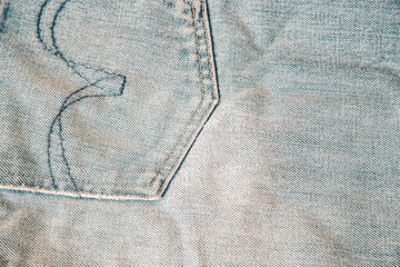 blue jeans fabric material, close up, background or texture