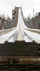 Rarely used ski jumping hill in Finland