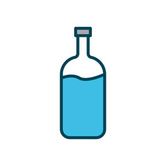 Bottle lineal color icon. Editable stroke. Design template vector