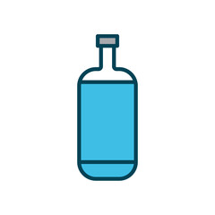 Bottle lineal color icon. Editable stroke. Design template vector