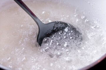 making caramel. Cooking sugar to caramelize. caramelize sugar