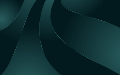 Modern Dynamic Wave Lines Dark Green Background Design. Abstract Background Design Illustration.