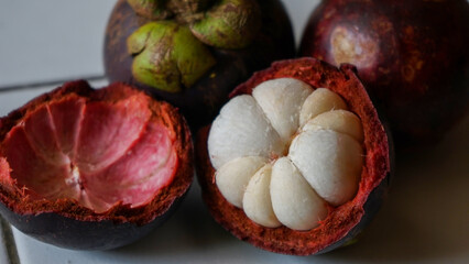 Close up of mangosteen fruit