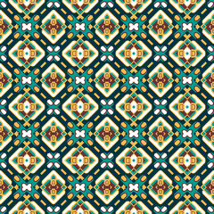 Seamless pattern with a complex ethnic ornament in the Chinese style. Vector illustration