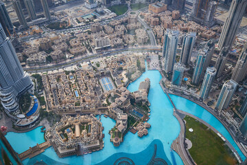 Dubai as seen from the top of Burj Khalifa Tower.