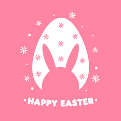 cute colorful easter eggs with bath bunny ears and ornaments during the coronavirus epidemic. social distancing concept covid19. vector illustration
