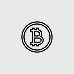 bitcoin icon sign vector