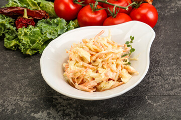 Vegetarian Cole slaw salad with cabbage