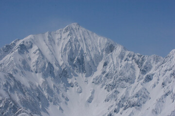 snow covered mountains