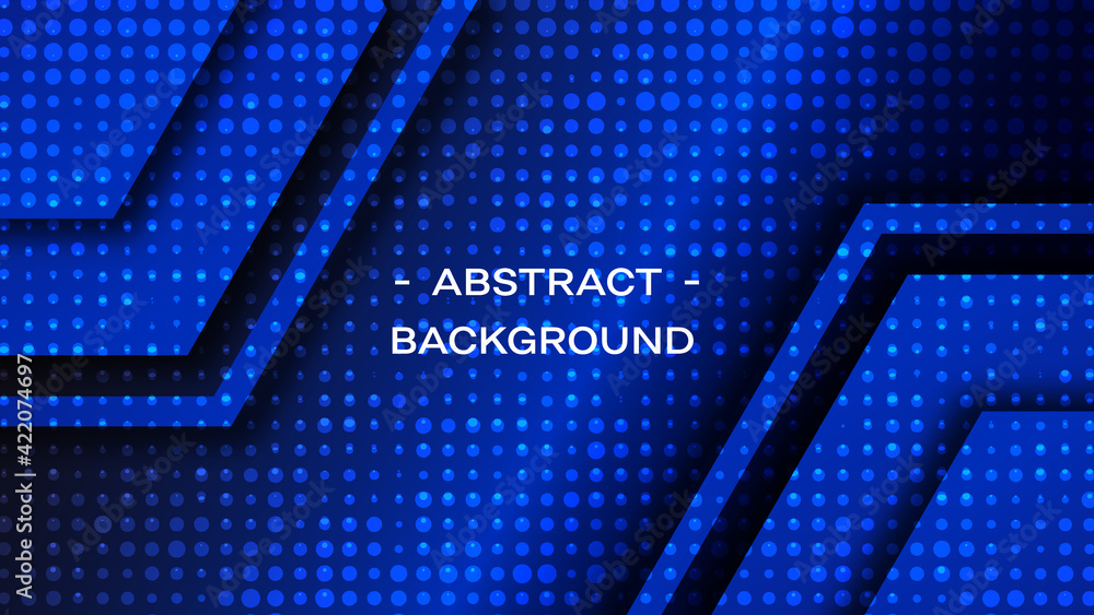 Poster abstract futuristic high tech digital blue dots pattern background template .