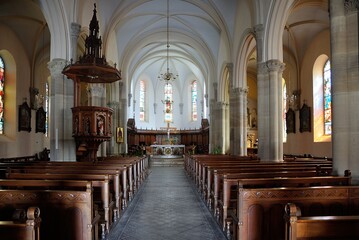Fototapeta na wymiar Église Saint-Nicolas de Meroux 